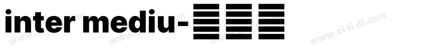 inter mediu字体转换